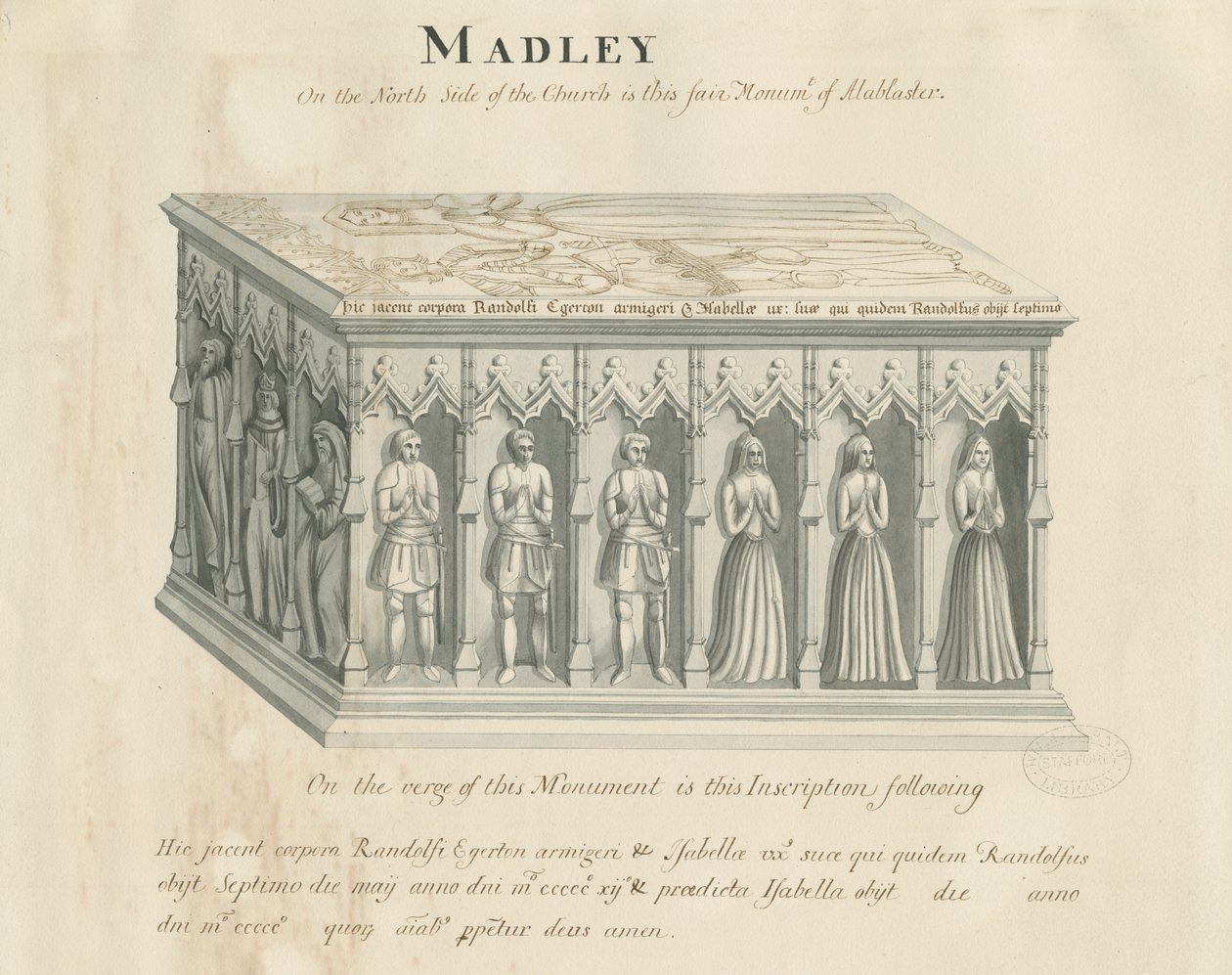 Madeley Church - Monument voor Randolf Egerton door John Robert Fernyhough