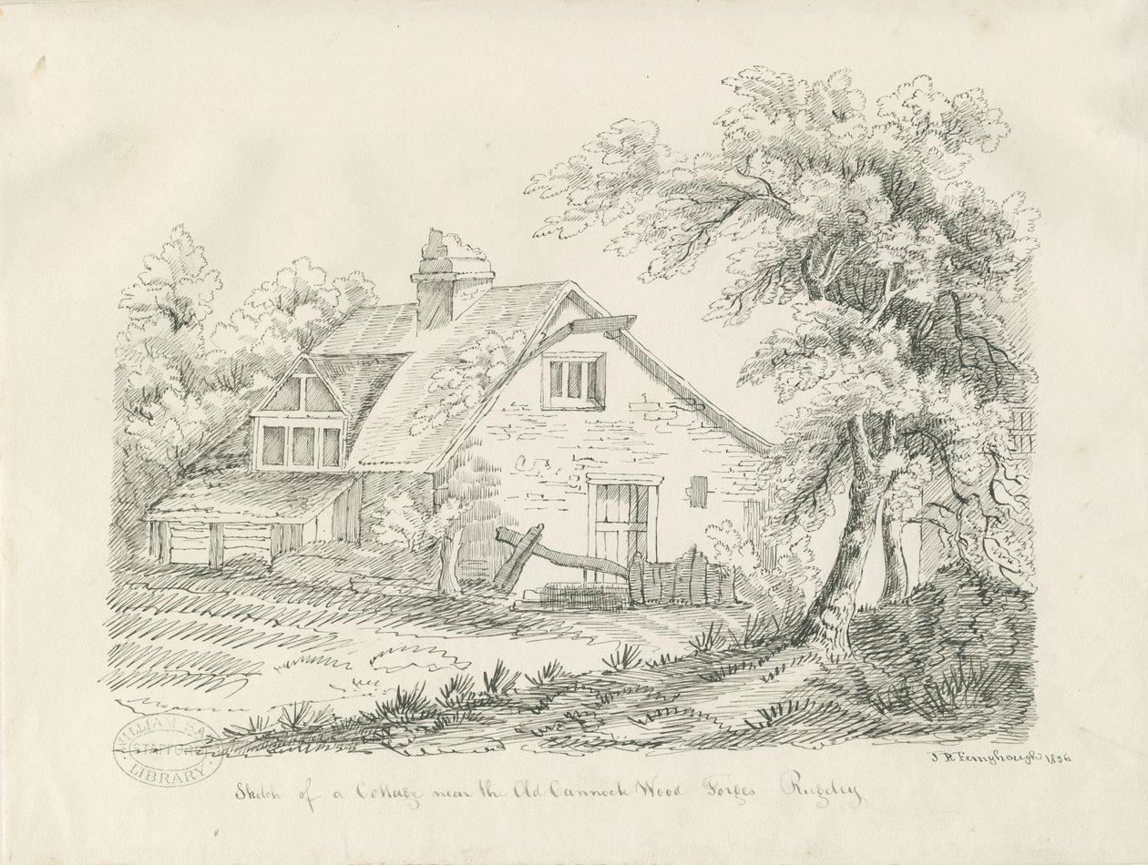 Rugeley - Cottage bij Old Cannock Wood Forges door John Robert Fernyhough