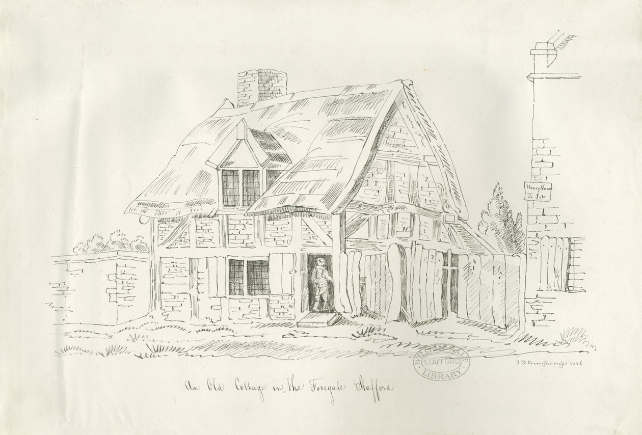 Oud huisje in de Foregate, Stafford door John Robert Fernyhough