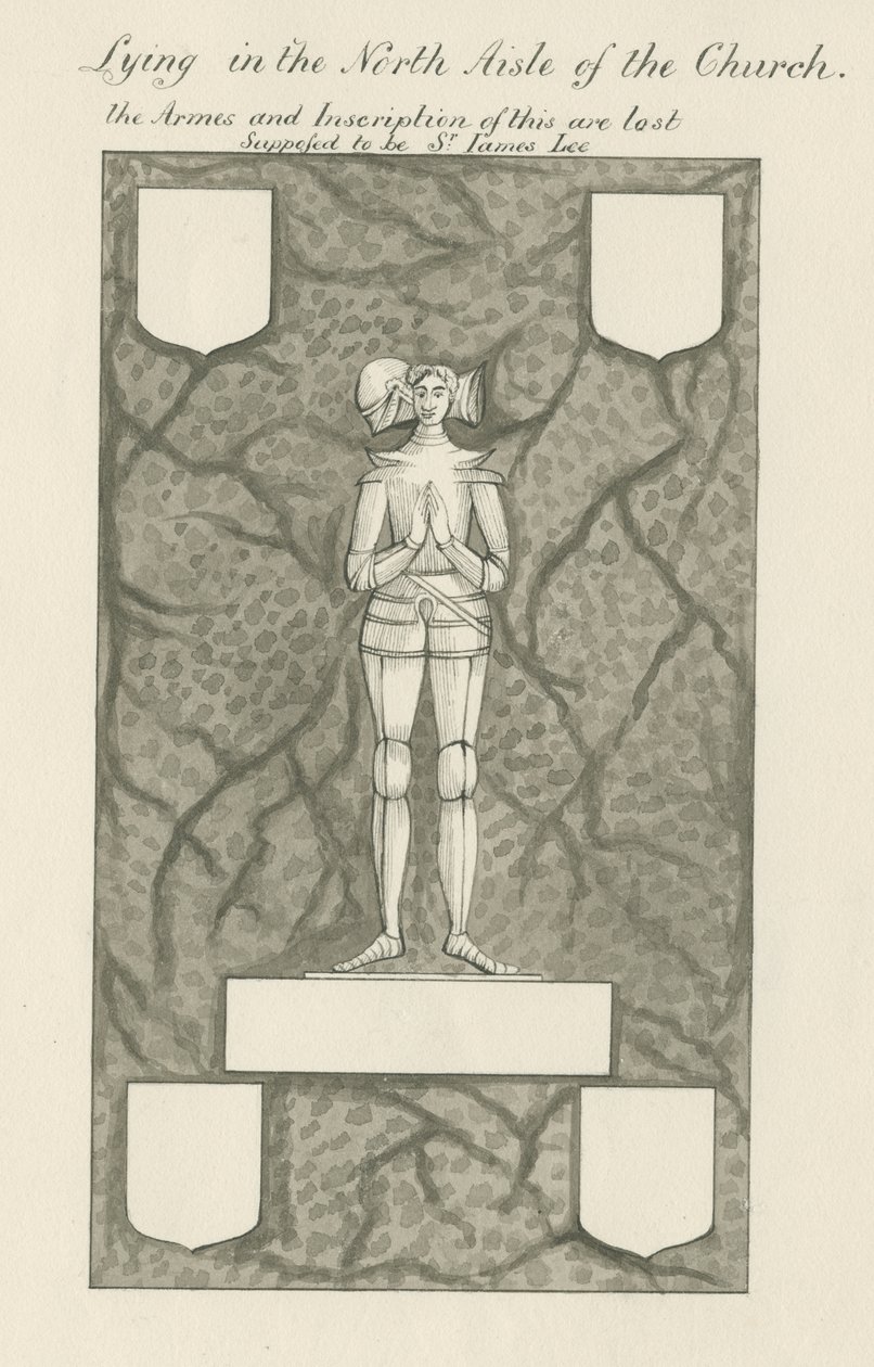 Steen - Koperen figuur [Sir James Lee]: pen- en was tekening, nd [19e eeuw] door John Robert Fernyhough