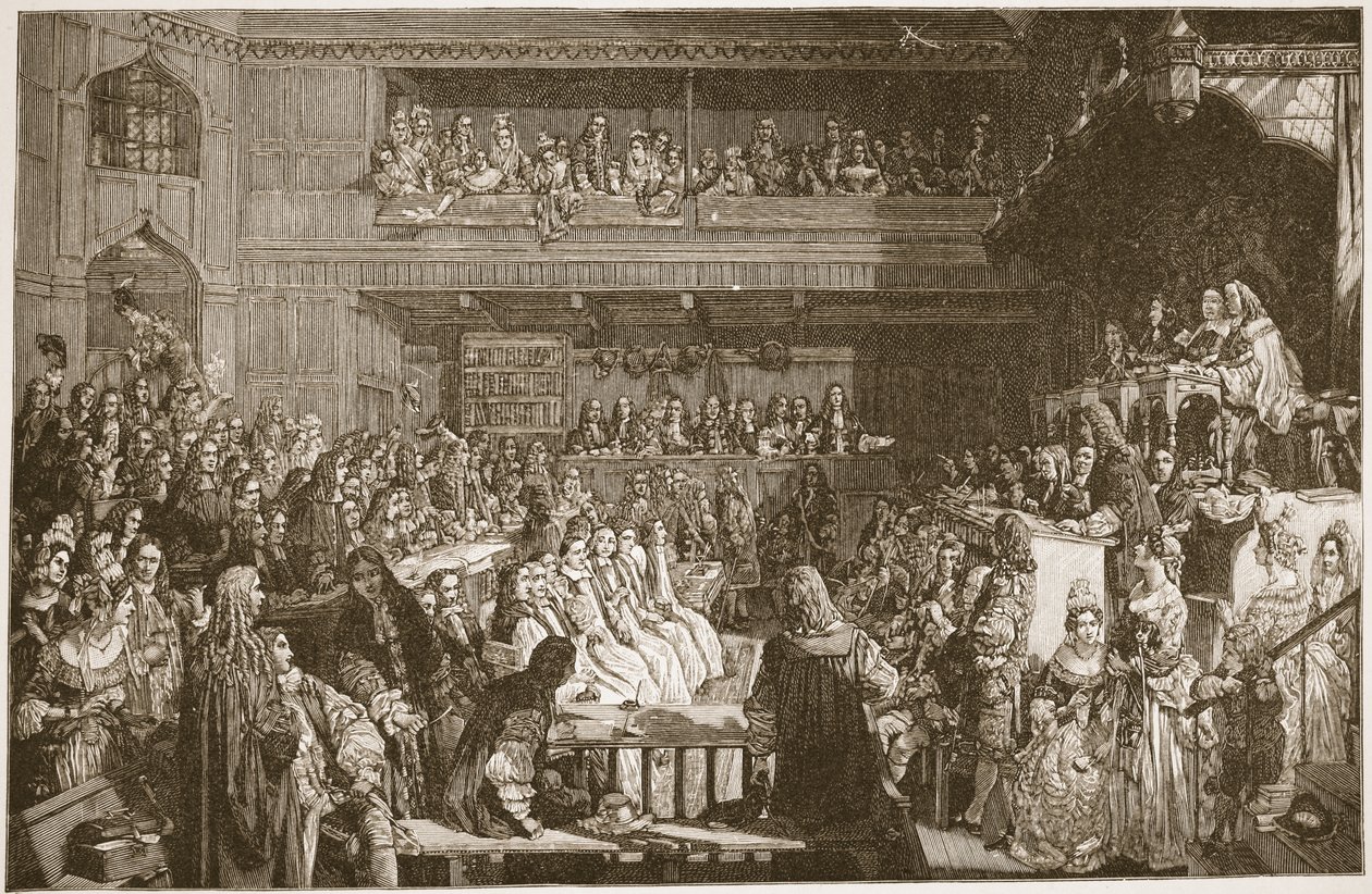 De vrijspraak van de zeven bisschoppen, 1688, illustratie uit 