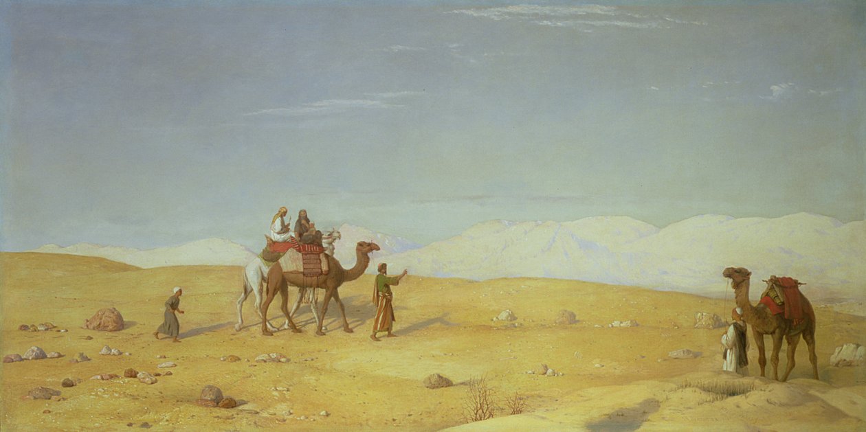 De vallei van Mozes, in de Sinaïwoestijn door John Rogers Herbert