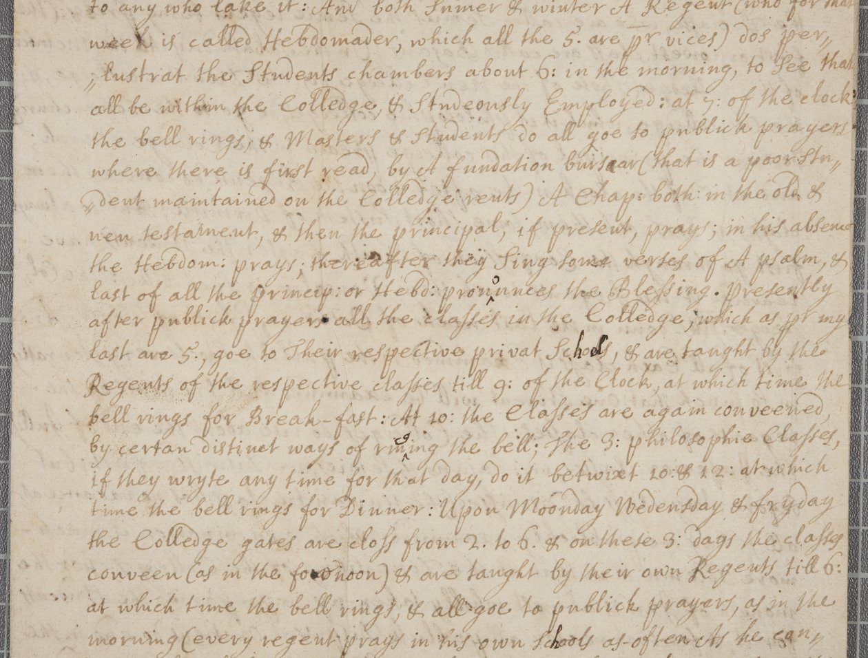 Een brief van John Row, een student in St Andrews, aan zijn oom door John Row