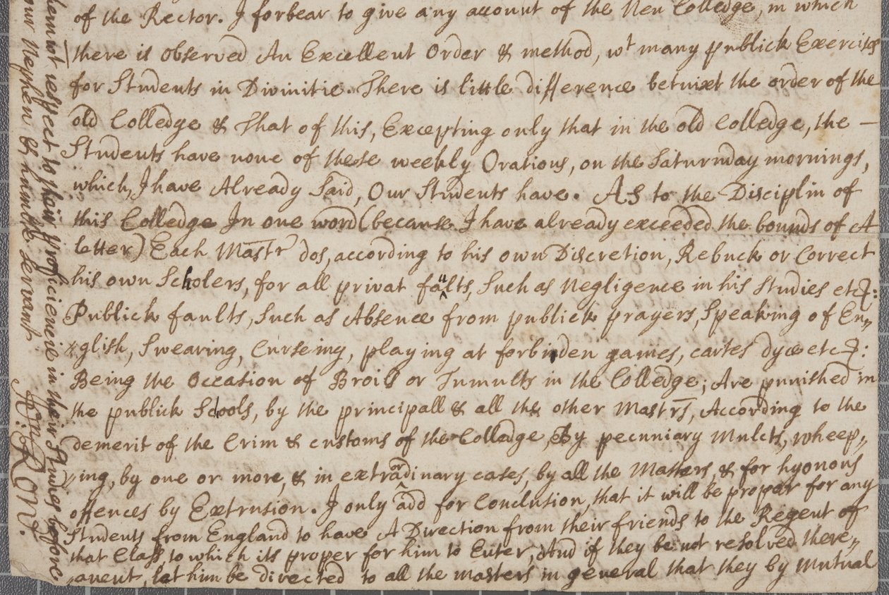 Een brief van John Row, een student in St Andrews, aan zijn oom door John Row