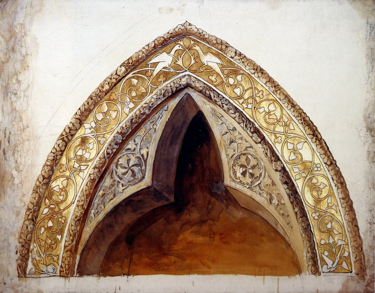 Leesschema Edinburgh: Gedecoreerd spitsboogvormig gotisch raam door John Ruskin