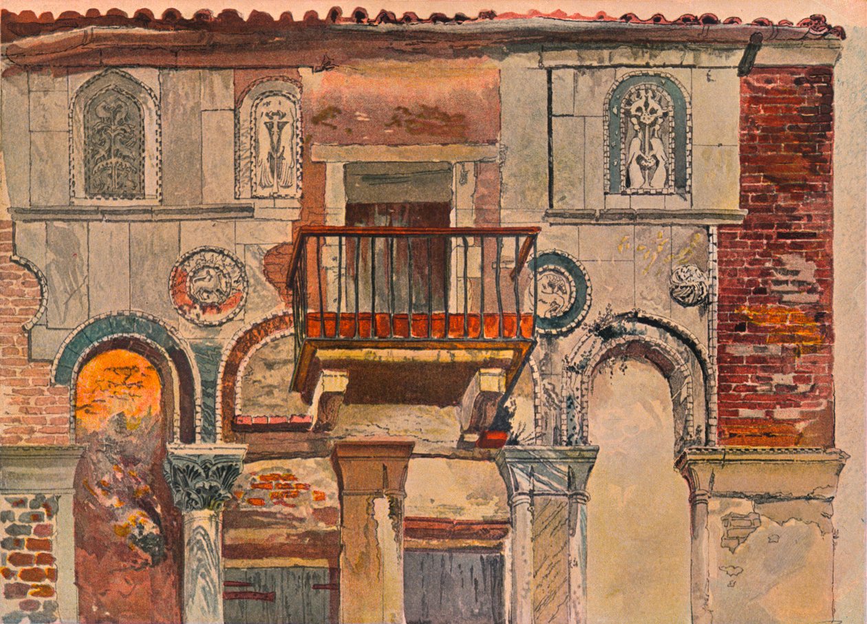 Fondaco De Turchi, Venetië (c1853) door John Ruskin