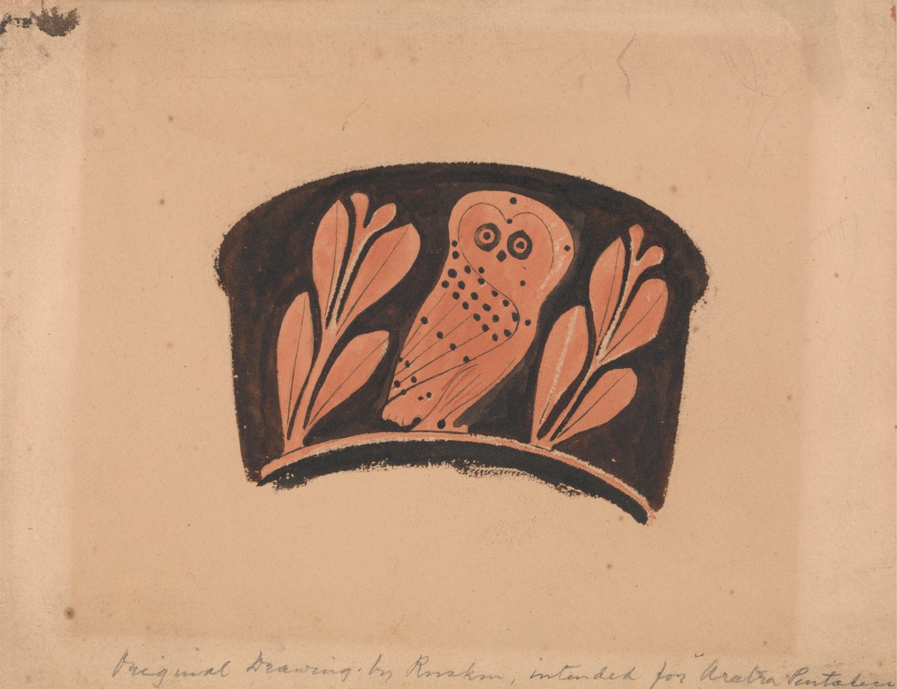Uil, Naar een Attische Kantharos door John Ruskin