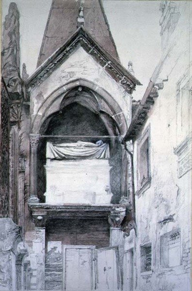 Het Graf van Cangrande I, Santa Maria Antica, Verona door John Ruskin