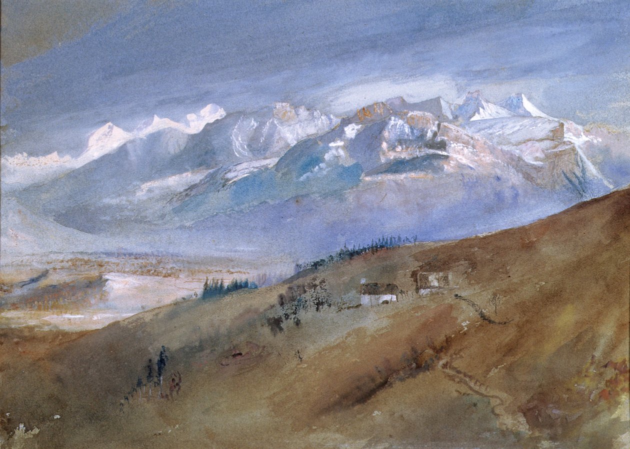 Uitzicht vanuit mijn raam in Mornex waar ik een jaar verbleef, 1862 door John Ruskin