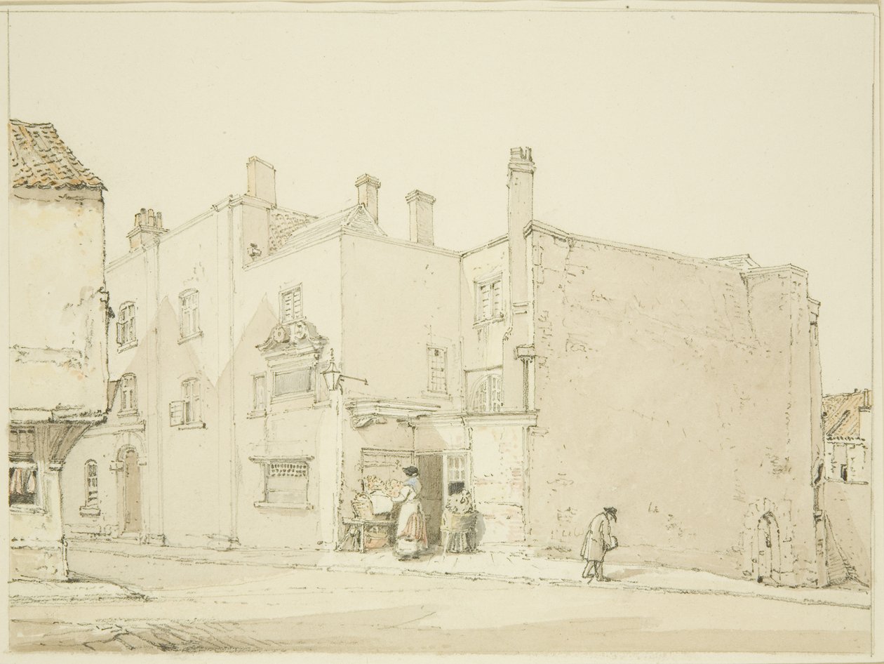 Voorkant van de Newgate, Narrow Wine Street door John Sanders