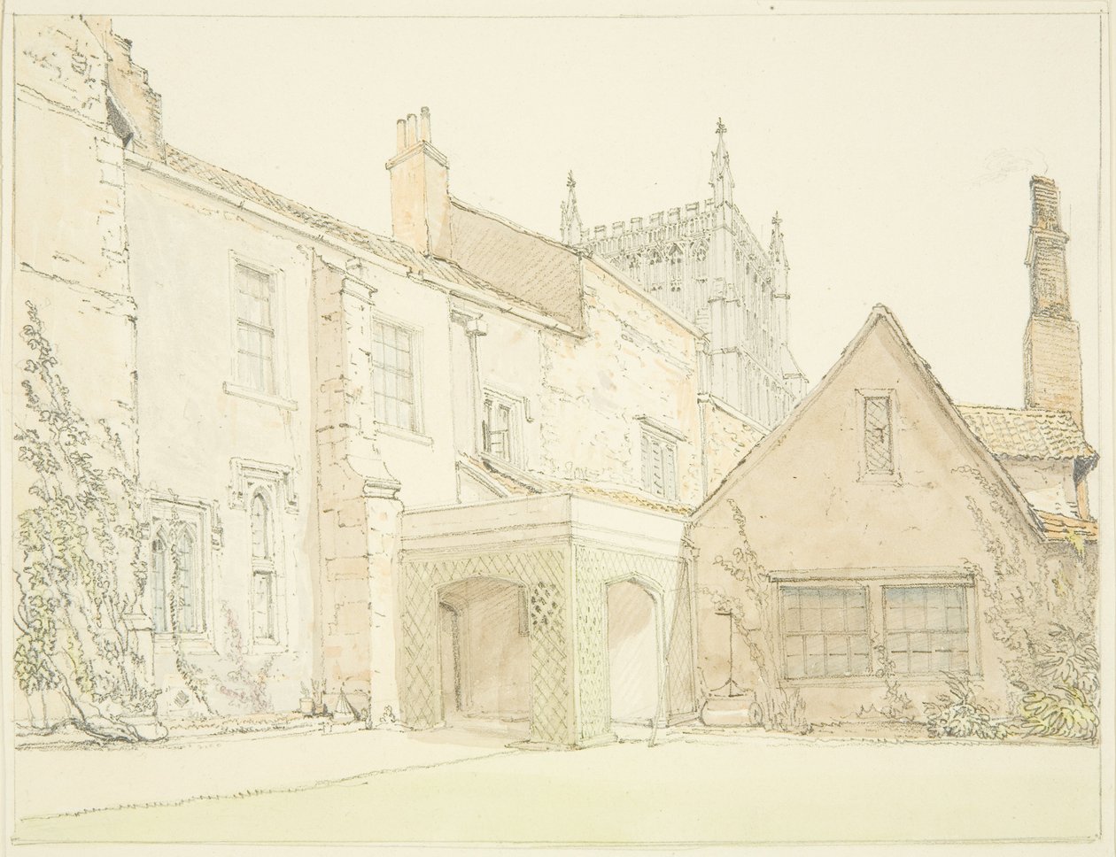 Zuidzijde Prebendal Huis in Lower College Green door John Sanders