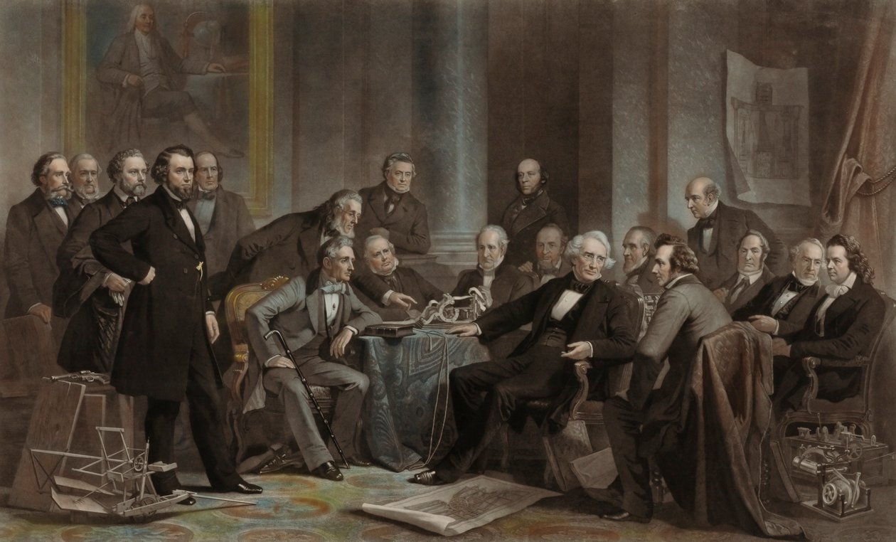 Mannen van vooruitgang en uitvinding (Cooper Union, 1857) door John Sartain