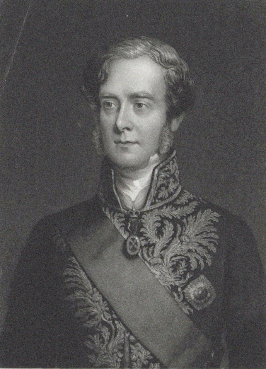 Portret van George Villiers, 4e Graaf van Clarendon door John Sartain