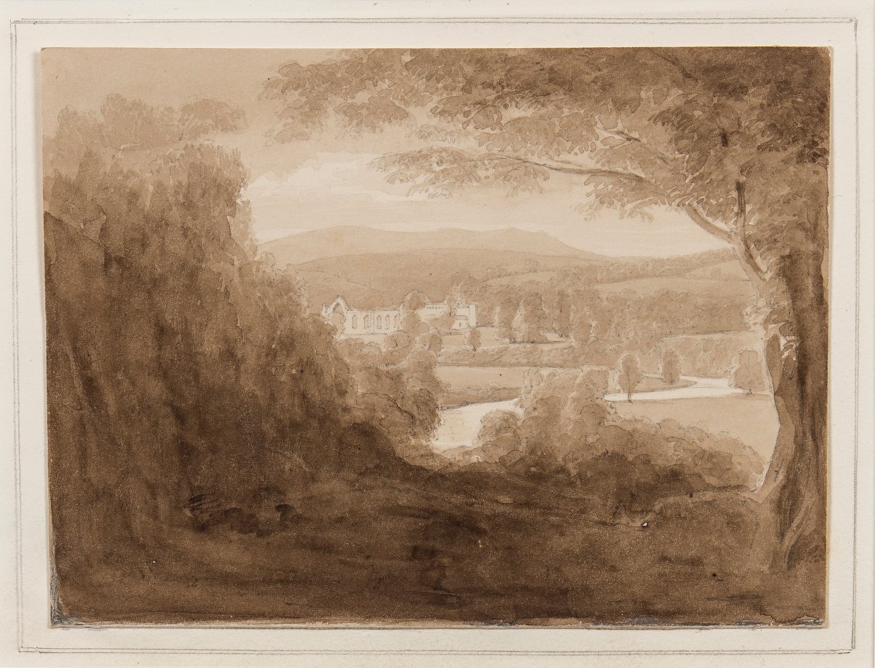 Bolton Abbey, Yorkshire, 25-27 oktober 1824 door John Scarlett Davis