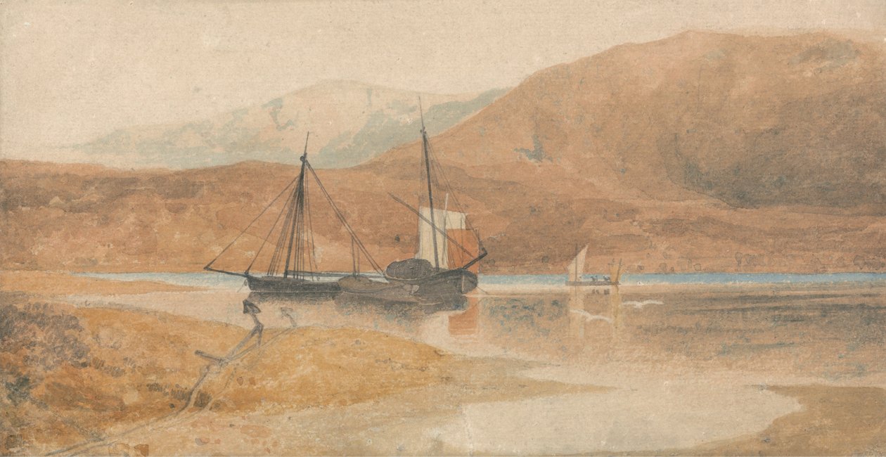 De monding van Barmouth met Cader Idris, Noord-Wales door John Sell Cotman