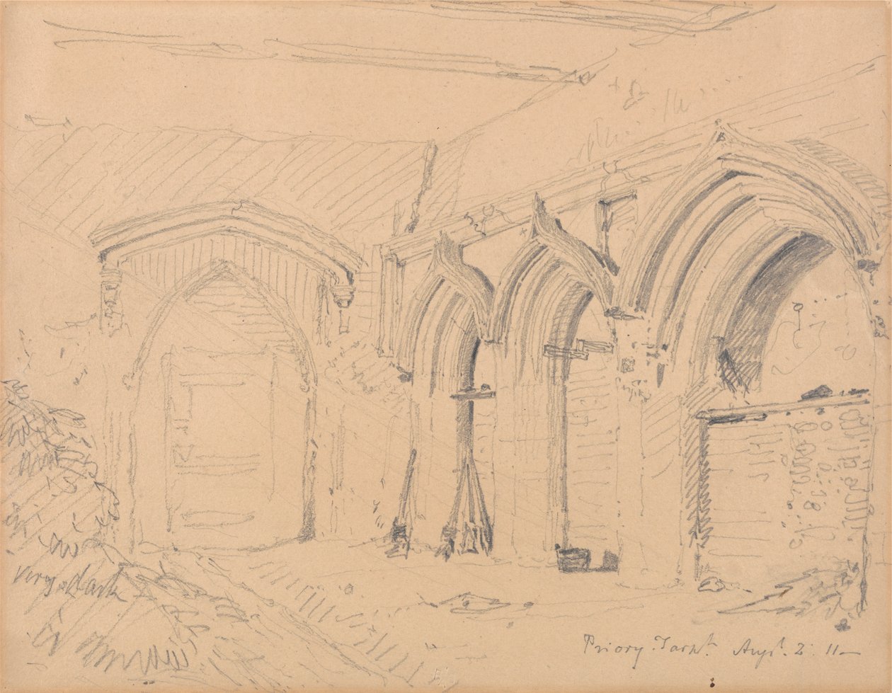 Interieur van de Ruïnes van Yarmouth Priory door John Sell Cotman