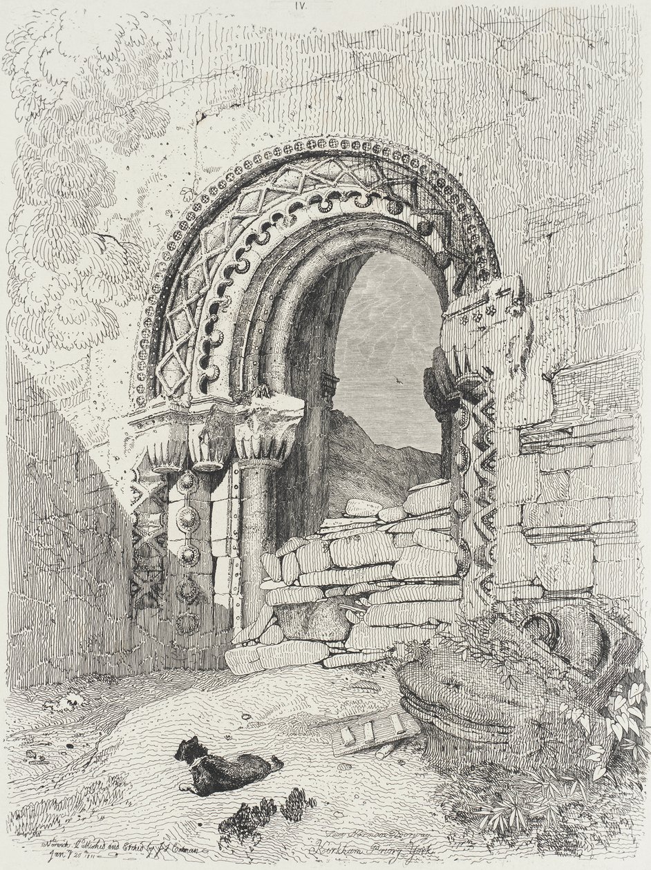 Priorij van Kirkham, York door John Sell Cotman