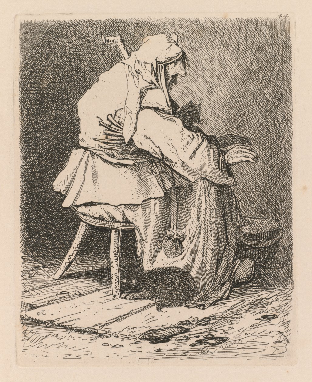 Liber Studiorum: Plaat 44, Schets naar Rembrandt, 1838 door John Sell Cotman