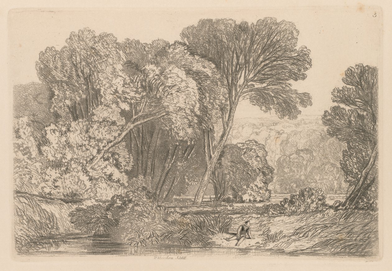 Liber Studiorum: Plaat 5, Walsingham, Norfolk door John Sell Cotman