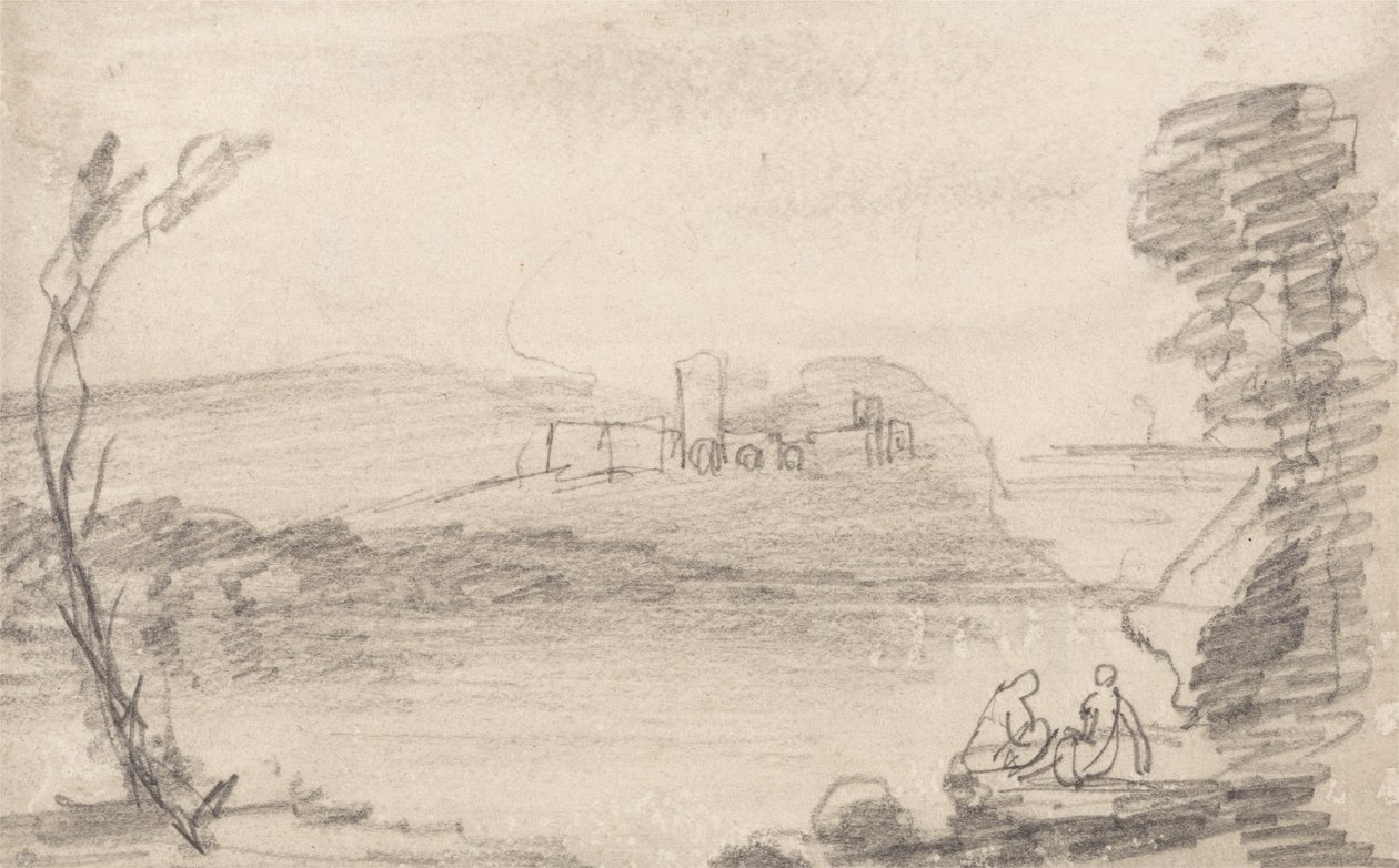 Ruïne op een Meer, in de Stijl van Richard Wilson door John Sell Cotman