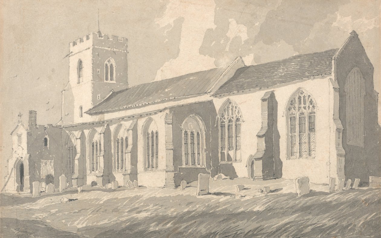Zuidkant van Catfield Church, Norfolk door John Sell Cotman