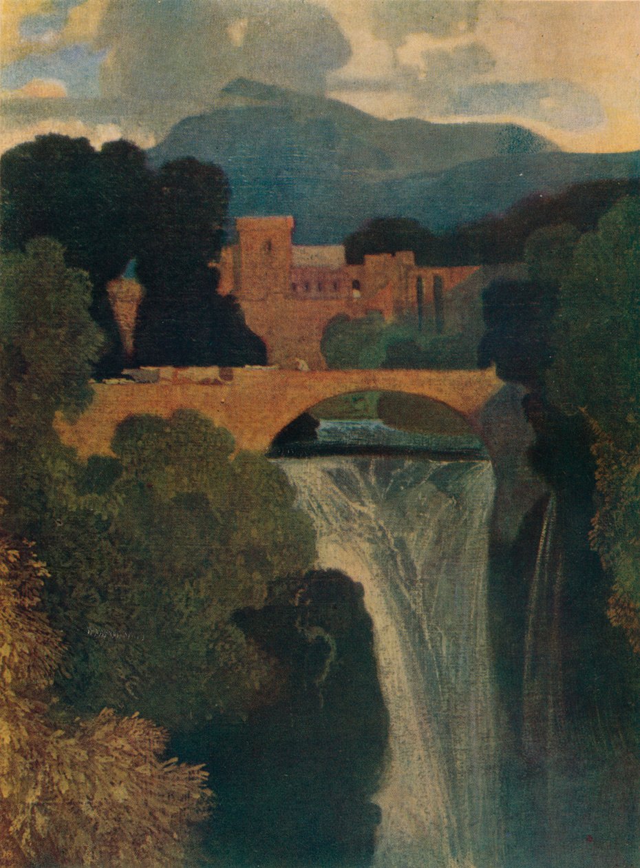 De waterval, c1807, 1923 door John Sell Cotman