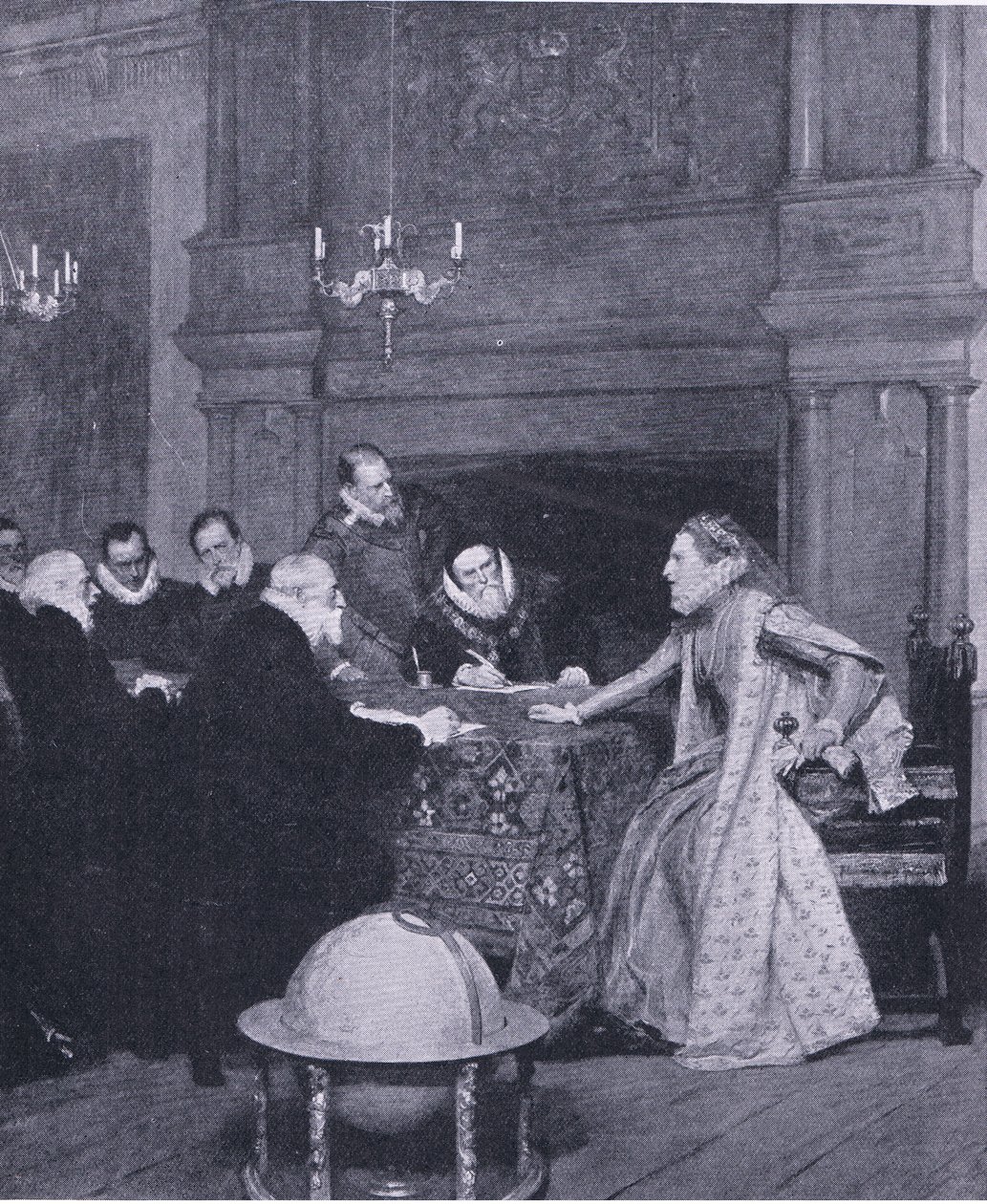 "De vloot van de koning van Spanje is op zee", uit Cassells History of the British People uitgegeven door de Waverley Book Company, ca. 1950 (litho) door John Seymour Lucas