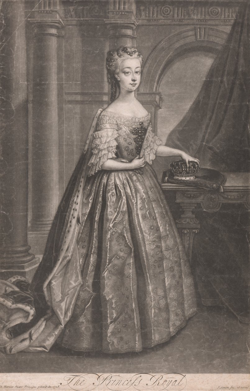 De Prinses Royal (Prinses Ann, oudste dochter van George II) door John Simon