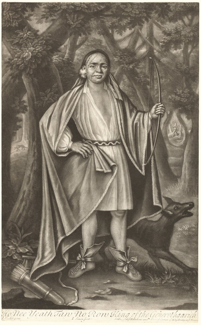 Ho Nee Yeath Taw No Row, Koning van de Generethgarick door John Simon after John Verelst