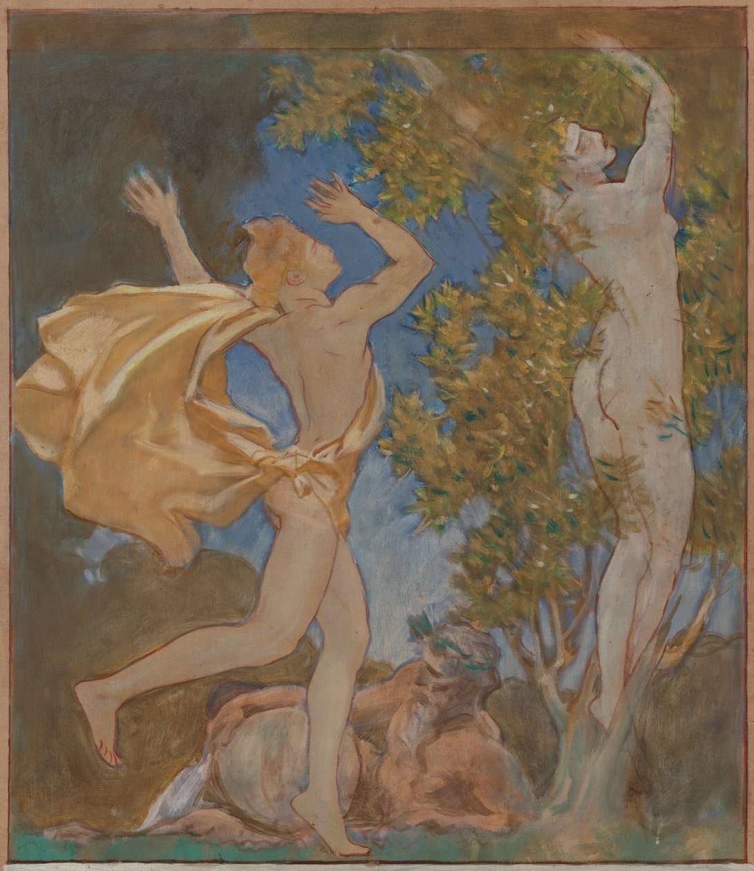 Apollo en Daphne door John Singer Sargent