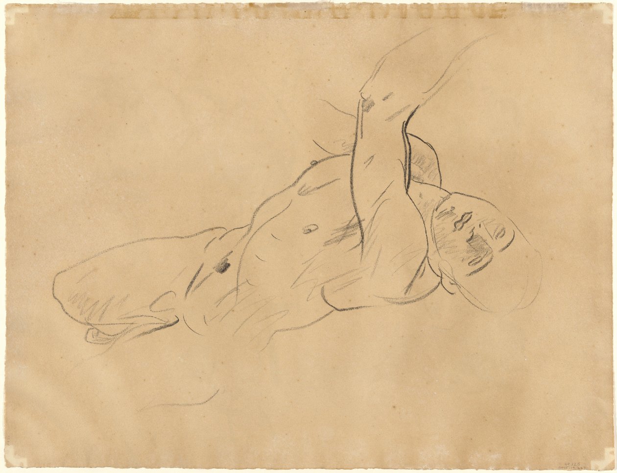 Vallende mannelijke naakt door John Singer Sargent