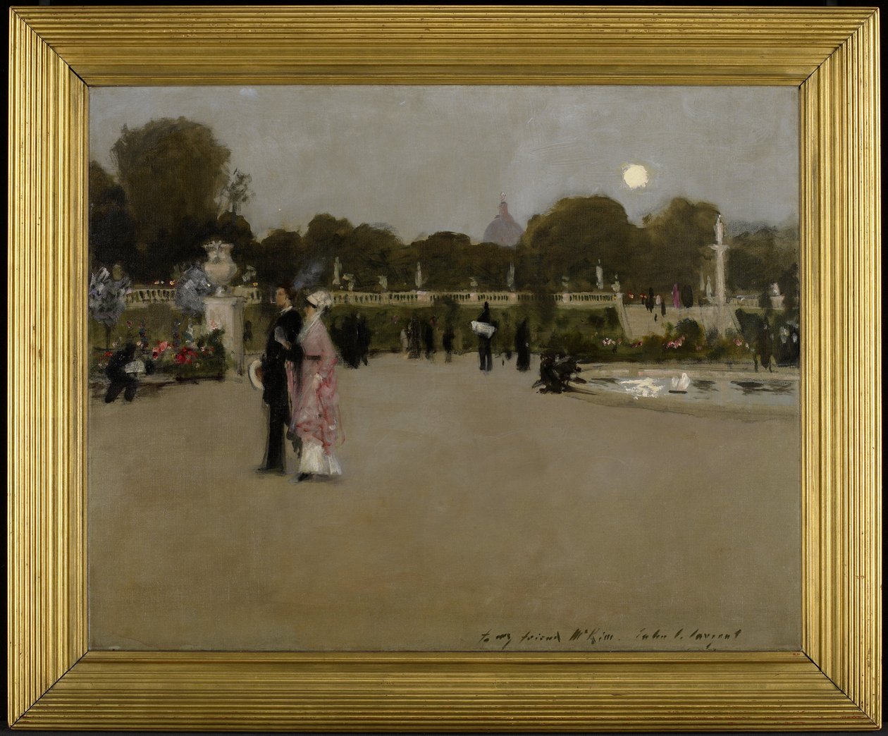 De Luxemburgse Tuinen bij schemering door John Singer Sargent