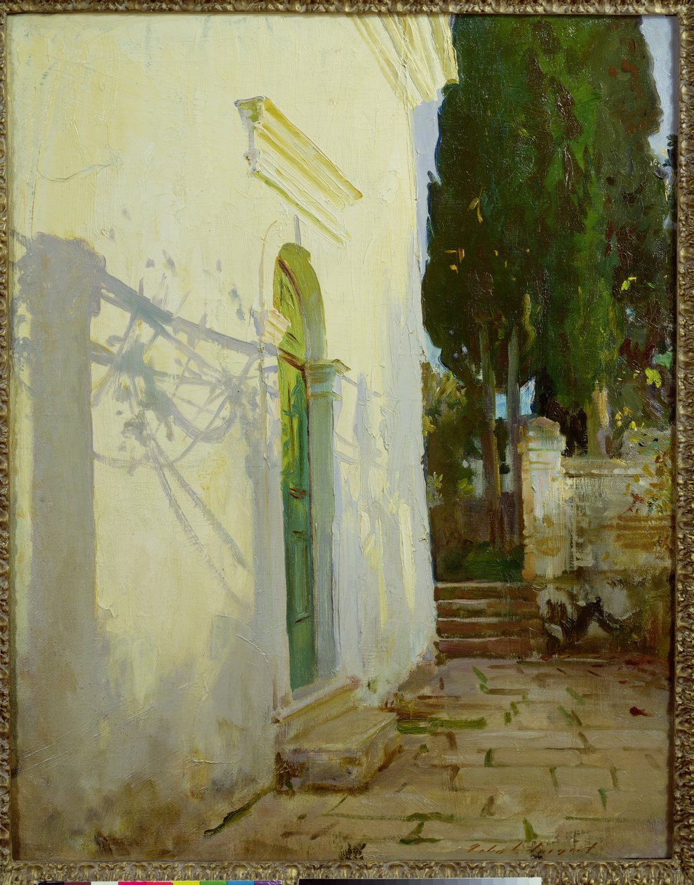 Schaduwen op een muur in Corfu door John Singer Sargent