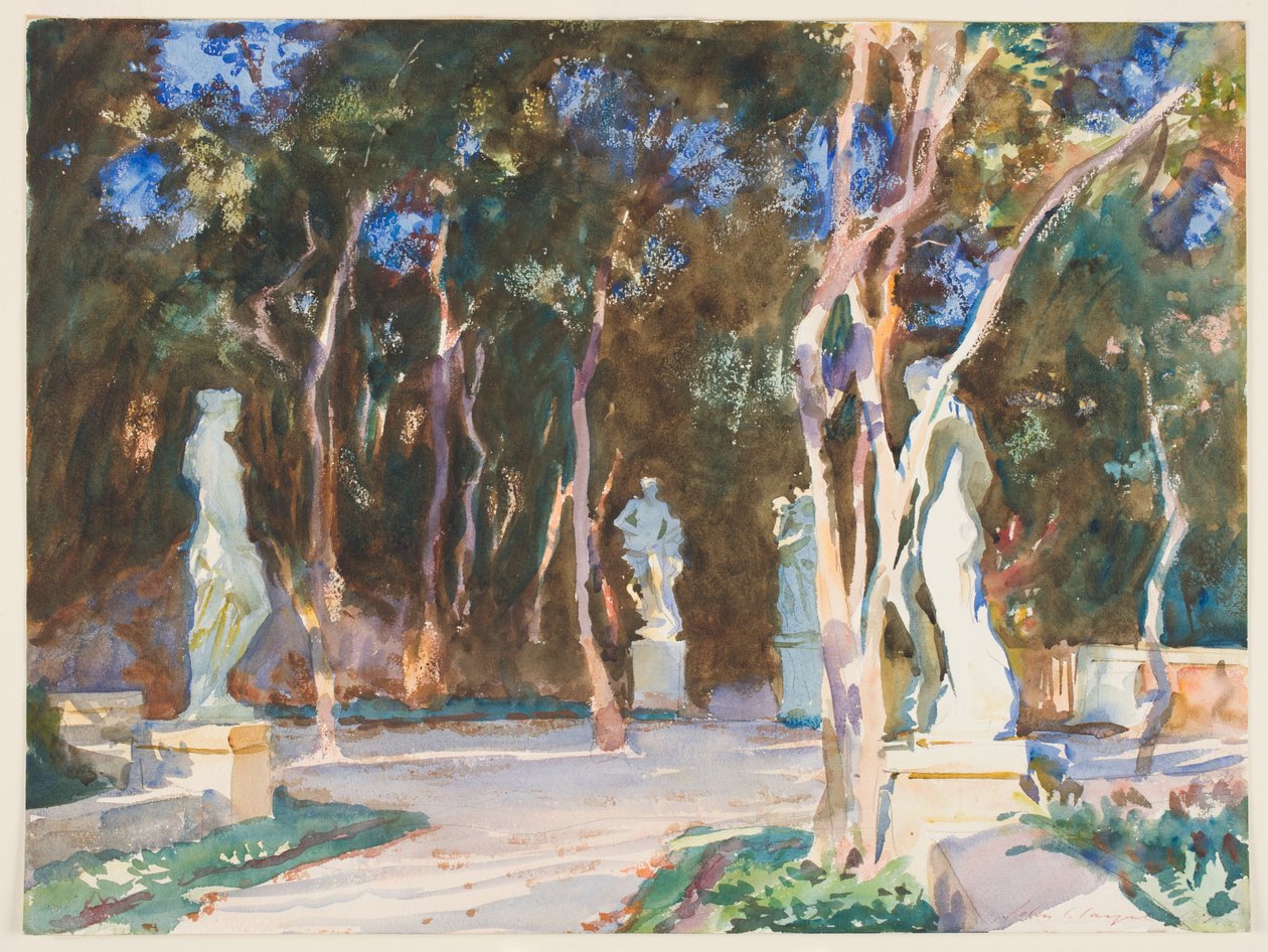 Schaduwrijke paden, Vizcaya door John Singer Sargent
