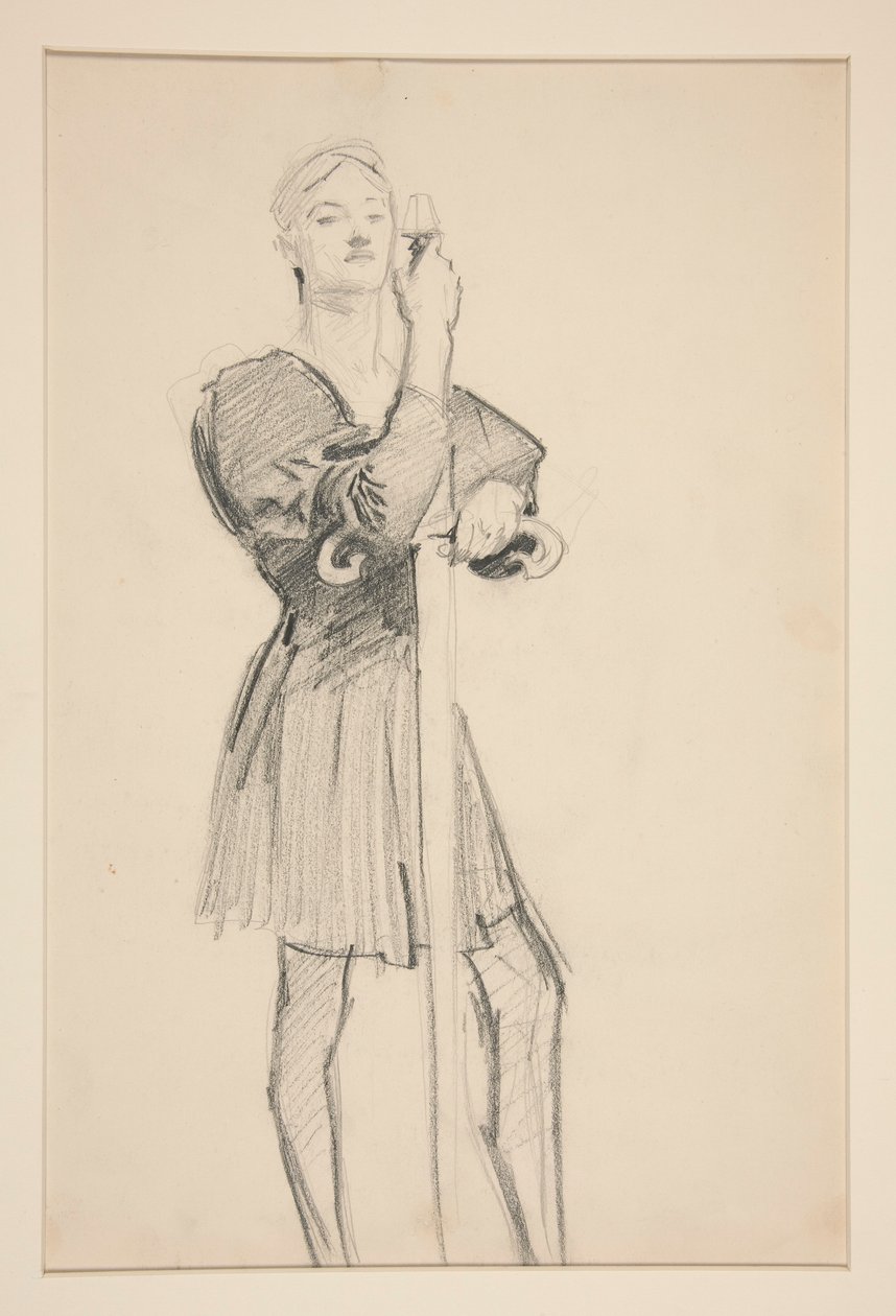 Staande figuur met een speer door John Singer Sargent