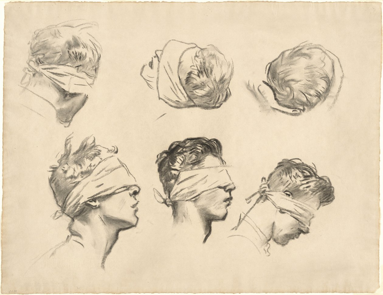 Studies voor Gassed door John Singer Sargent