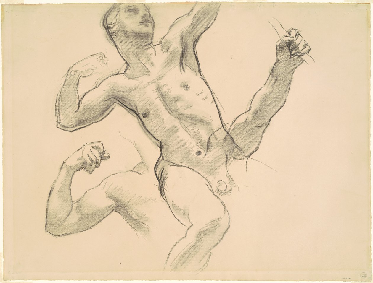 Studies van Achilles voor Chiron en Achilles door John Singer Sargent
