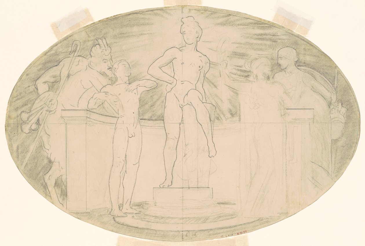 Studie voor "Klassieke en Romantische Kunst" door John Singer Sargent