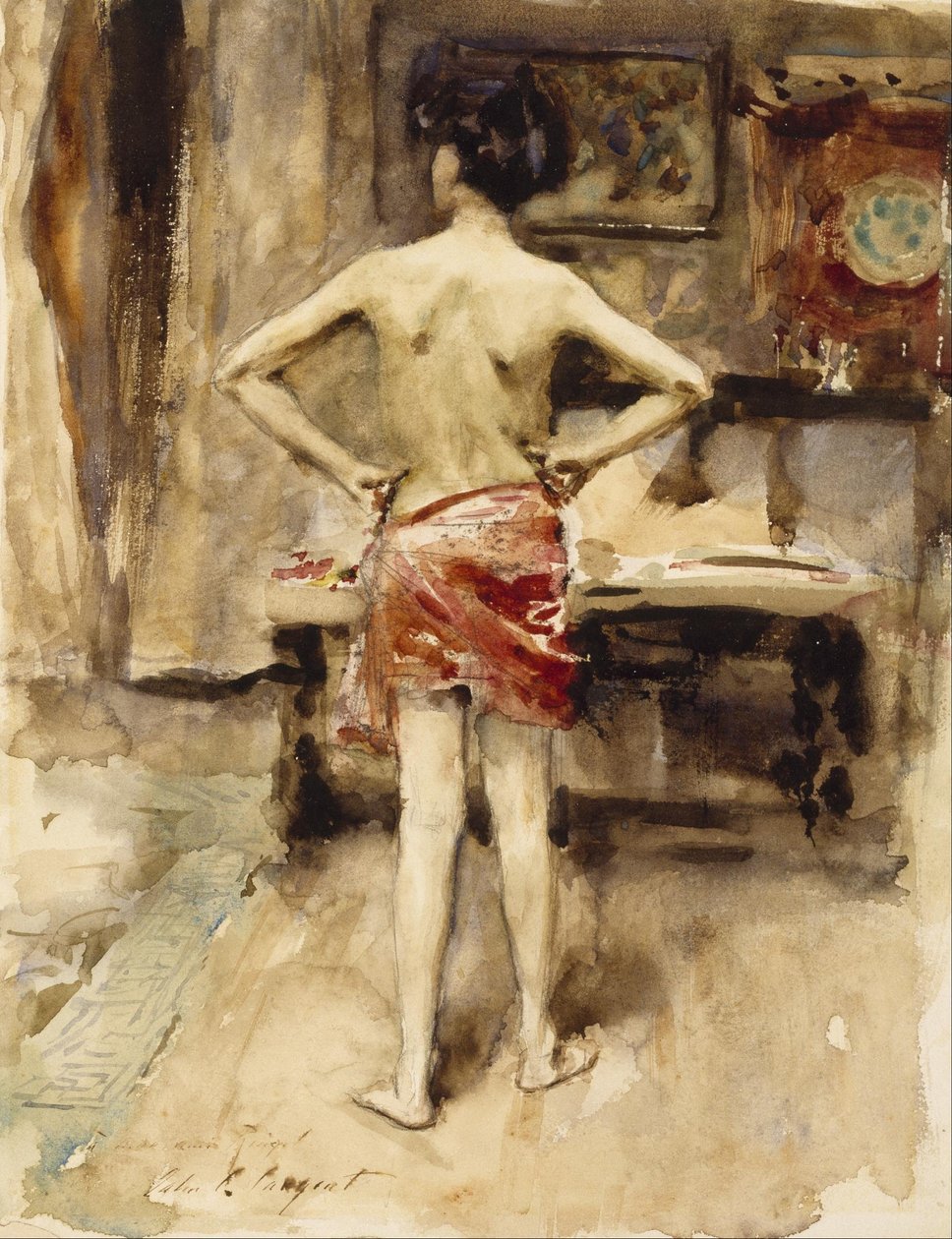 Het model door John Singer Sargent