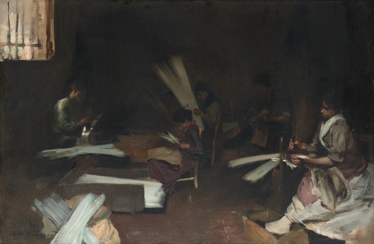 Venetiaanse glasblazers, 1880-82 door John Singer Sargent