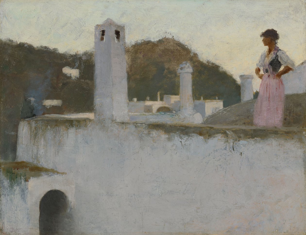 Gezicht op Capri door John Singer Sargent