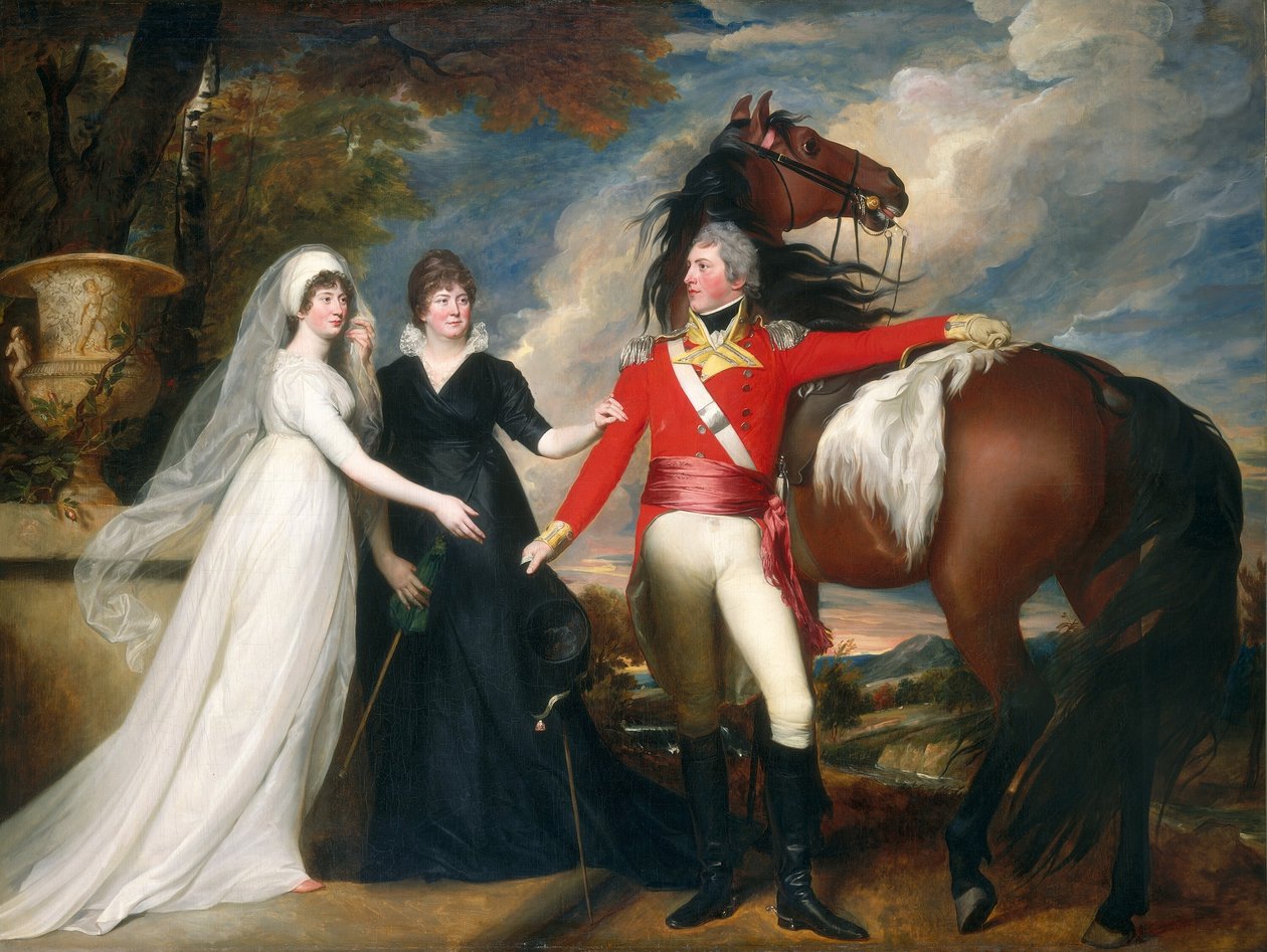 Portret van kolonel Fitch en zijn zussen door John Singleton Copley