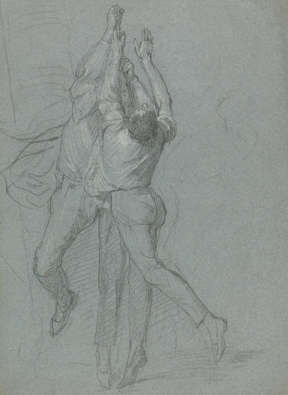 Studie van matrozen die een vlag hijsen voor de overwinning van Lord Duncan door John Singleton Copley