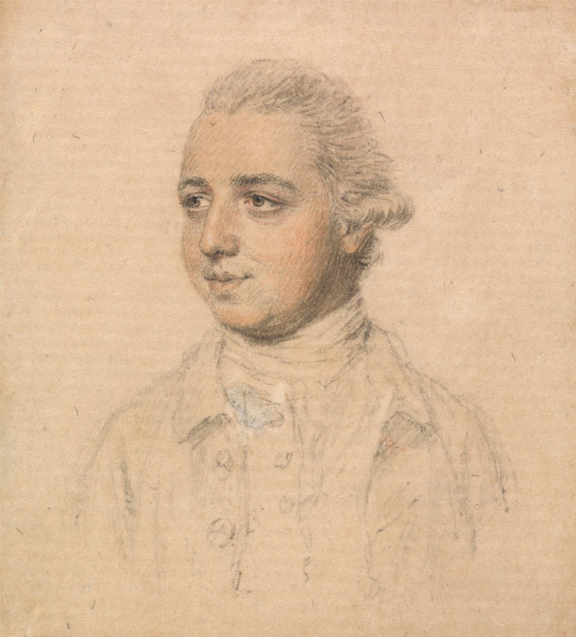 Portret van een jonge man uit het leven genomen, naar links kijkend door John Smart