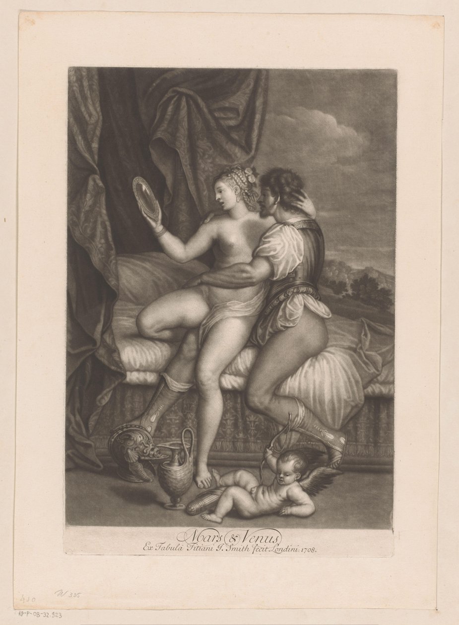 Mars en Venus op bed door John Smith