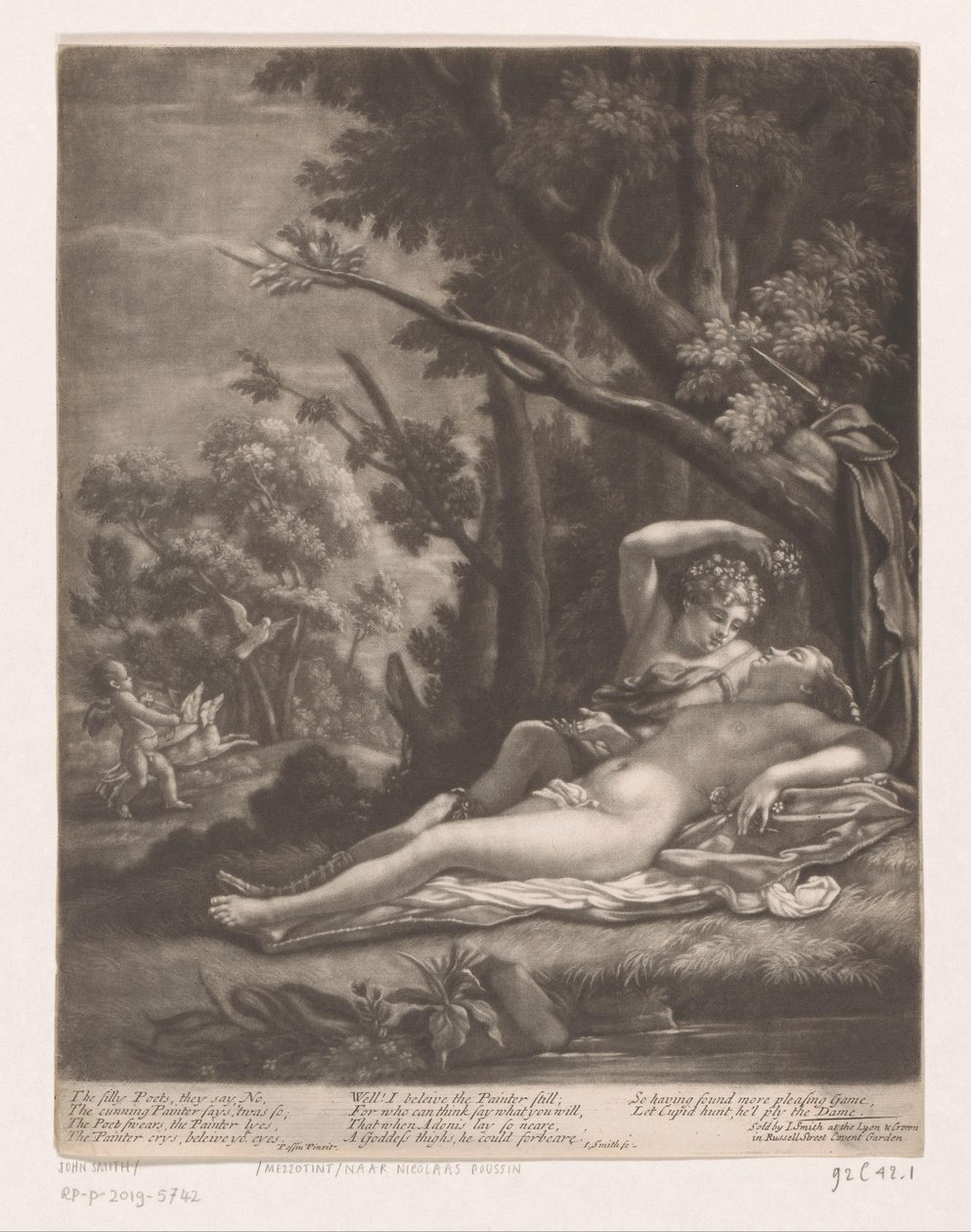 Venus en Adonis door John Smith
