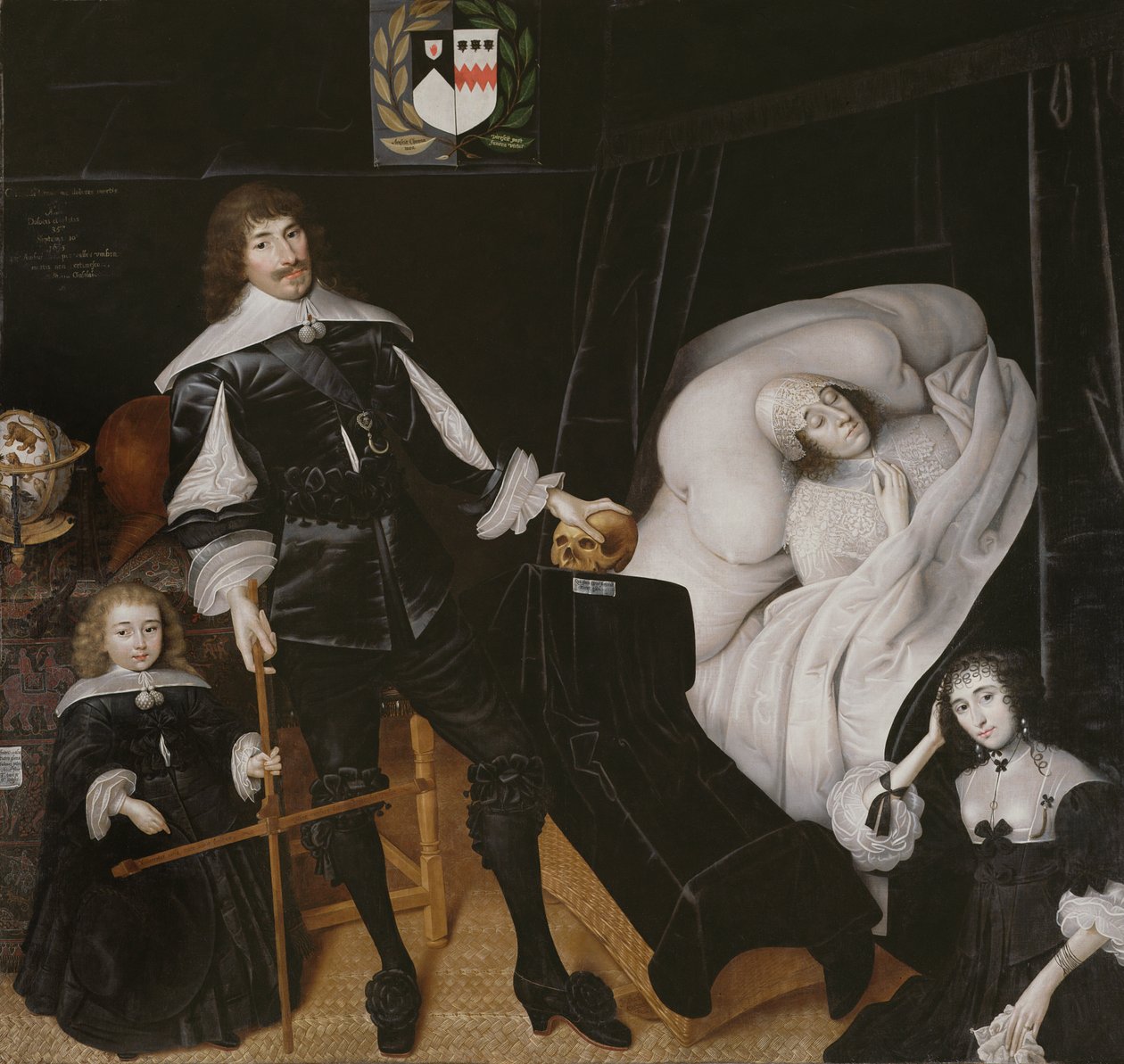 Sir Thomas Aston (1600-45) bij het Sterfbed van zijn Vrouw door John Souch