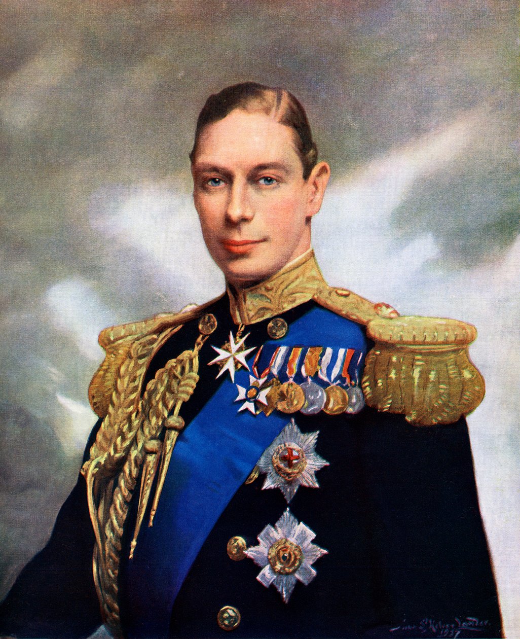 Kroningsportret van Koning George VI in 1937 door John St. Helier Lander