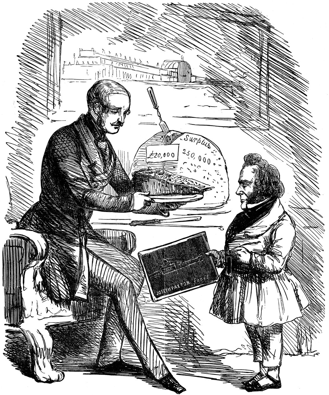 Albert, Prins-Gemaal van Koningin Victoria, en Joseph Paxton door John Tenniel