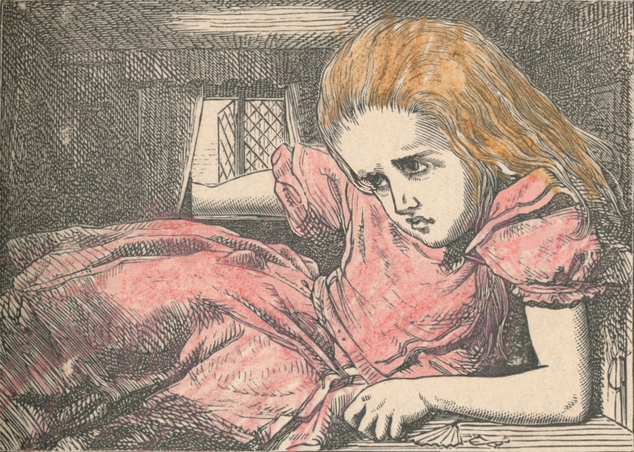 Alice, terwijl ze groter wordt, 1889 door John Tenniel